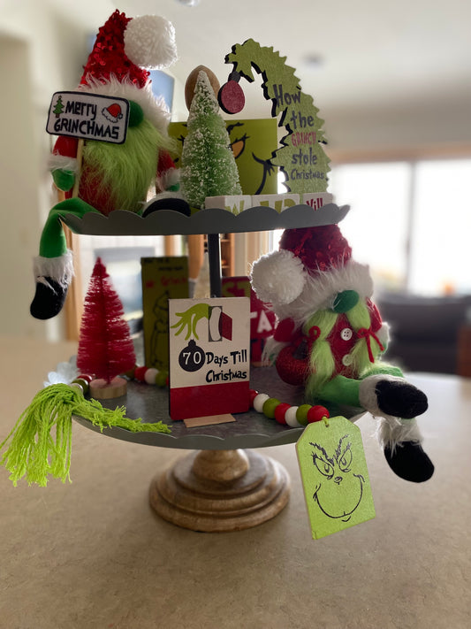 Grinch Tiered Tray Set